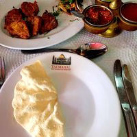 Onion Bhaji as starter at Taj Mahal  in Leiria