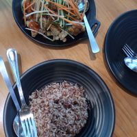 Thai style abalone mushrooms at Leaf Corner 慈素 - Jurong in West Singapore