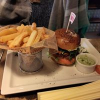 Beyond meat burger at Garage in Riga