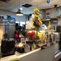 Cashier counter at Blooming Sprouts 旺盛素食 in Central Singapore