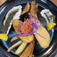 Fish and chips set  at Blooming Sprouts 旺盛素食 in Central Singapore