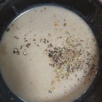 Vegan mushroom soup at Blooming Sprouts 旺盛素食 in Central Singapore