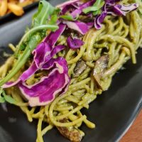 Basil Pesto pasta ~ 6/5/22 at Blooming Sprouts 旺盛素食 in Central Singapore