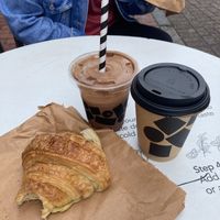 Iced Chocolate drink / Latte / Vegan Croissant! 🥐  at Knoops in Brighton