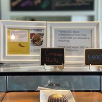 The display was full when we walked in! Items sold quickly  at Vegan Monarch Bakery & Café in Winter Haven