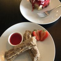 Churro and cherry cheesecake   at Vegan Monarch Bakery & Café in Winter Haven