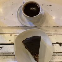 Americano and brownie  at Pan Comido - Roma Norte in Mexico City