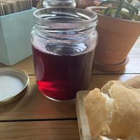 Agua del Jamaica con canela   at Pan Comido - Roma Norte in Mexico City