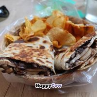 Pan Comido Vegetariano  'Burritos' I had mine with black beans and mushrooms with Tofu. vegan  at Pan Comido - Roma Norte in Mexico City