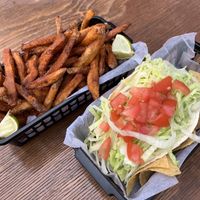 Tijuana Fries & minzed soya Taco! at Atacolypse in Leipzig