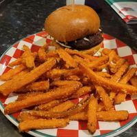 Spicy Black Bean Burger at Frankie & Benny's in Chester