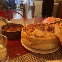 Vegan chicken tikka masala (L), vegan chicken biryani (R)  at Khau Gully in Toronto