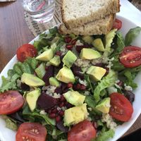 Their vegan salad with quinoa (somewhere there) and Co.  at L'Osteria - Stuttgart Mailänder Platz in Stuttgart