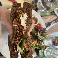 CBLT with veganaise  at Cafe Santropol in Montreal