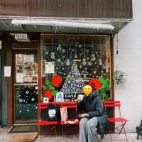 Outside sitting available   at Lucid Café in New York City