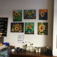 Wall art at Lucid Café in New York City