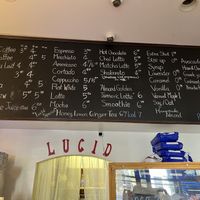Menu  at Lucid Café in New York City