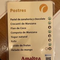 Postres  at Amaltea in Barcelona
