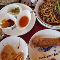 Vegetable noodles in the back at Nadia's Chinese Corner in Watamu