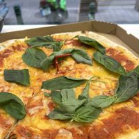 4 cheese classic (i added extra basil)  at Pizza Cosi in Budapest