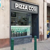 Outside at Pizza Cosi in Budapest