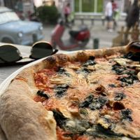 Hands down one of the best vegan pizzas I’ve ever had - absolutely delicious. It’s a small pizzeria, not much seating available so it’s perfect for takeaway.   at Pizza Cosi in Budapest