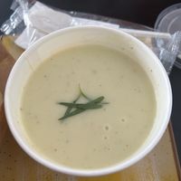 Creamy potato tarragon soup   at Red Onion in Craiova