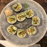 Veggie sushi rolls at Ramen Co in Dublin