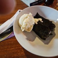 Warm chocolate cake at The Globe in Glossop