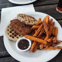 Chicken and waffles at The Globe in Glossop