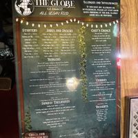 December 2024 menu  #Veganuary at The Globe in Glossop