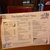 Menu at The Globe in Glossop