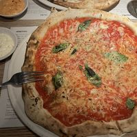 Margerita with Violife cheese and garlic dip  at Franco Manca in Richmond