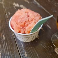 Blood orange gelato at Bacareto in Cardiff