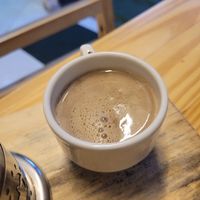 amazing chai latte with almond milk at Oh! Food in Envigado