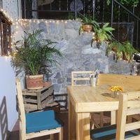 cute outside area at Oh! Food in Envigado