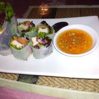 Delicious Spring Rolls with tofu. at Yummy Thai in Rome