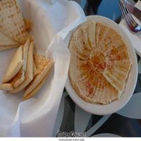Warm pita and hummus! at Maloula's in Friday Harbor
