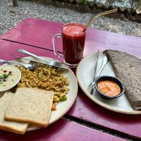   at Secret Garden Cafe in Rishikesh