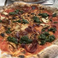 VG special with pesto and caramelised onions   at Franco Manca - Kings Cross in North London