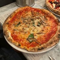 Number 2 with added mushrooms at Franco Manca - Waterloo in South East London