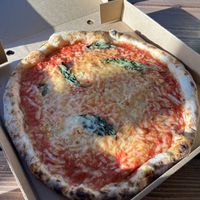 Margherita pizza with vg cheese  at Franco Manca in Bournemouth