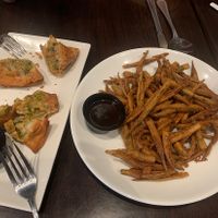 Samosas and okra fries  at NaaN On Broughton in Savannah
