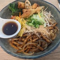 in the menu as "bun nems vegan". incredible! at Brasserie Saigon in Paris