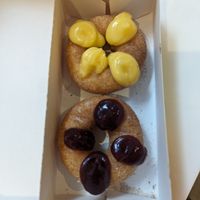 Raspberry and Lemon vegan toppings at Happy Dough in Brisbane