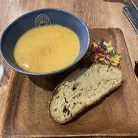 Soup and salad  at Cafe Dream  in Nagoya