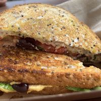 Hommus toastie   at Dancing Waters Cafe in Springbrook