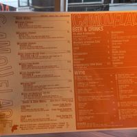 Menu  at Camouflage in Seoul