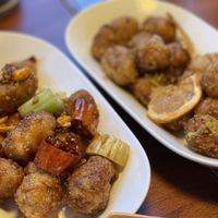 Kungpao chicken and Orange chicken  at Camouflage in Seoul
