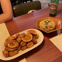 Orange chicken and fried rice  at Camouflage in Seoul